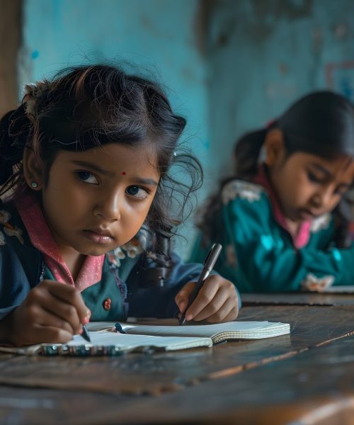 schoolgirl-writing-notebook-while-sitting-table-classroom-back-school1